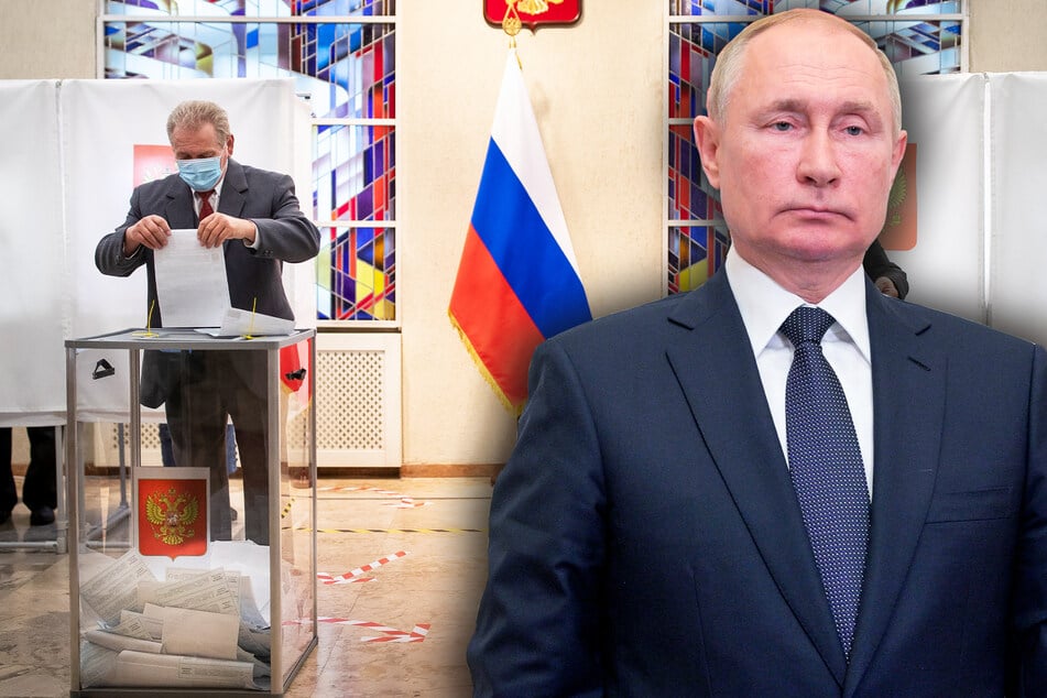 Gerade mal 20 Prozent der Stimmzettel ausgezählt, aber Putin-Anhänger feiern bereits Wahlsieg