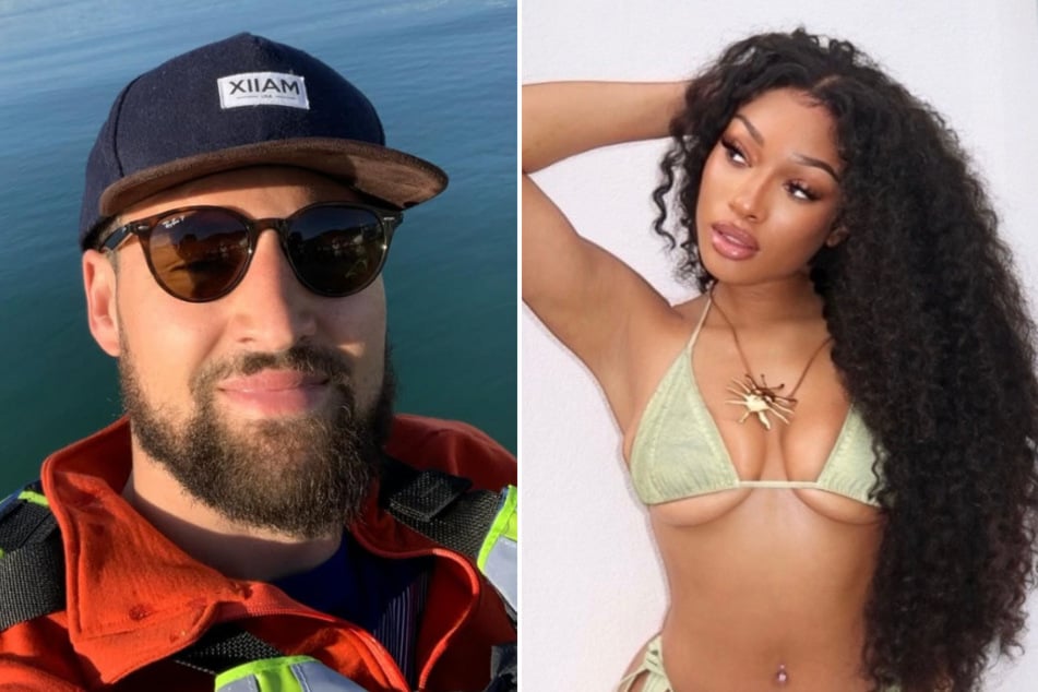 Megan Thee Stallion (r.) and Klay Thompson just made it official with a PDA-packed Instagram post!