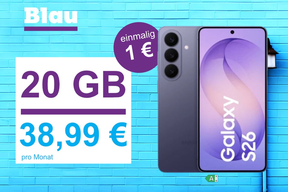 Bei Blau gibt's das neue Samsung Galaxy S26 zum Marktstart für nur 1 Euro Zuzahlung.