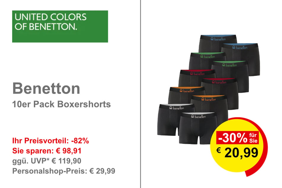 Benetton 10er Pack Boxershorts