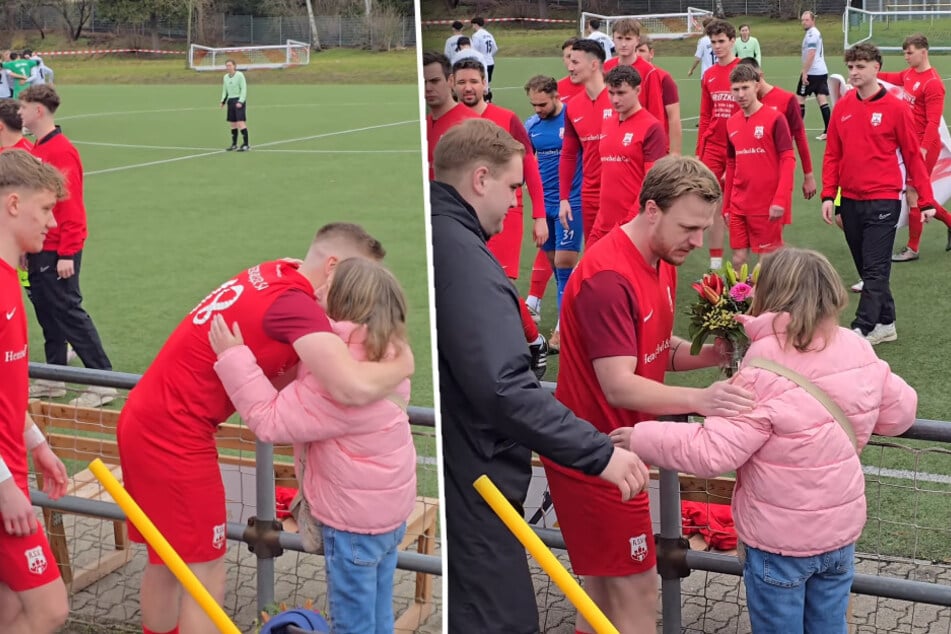 Jeder Spieler des Ratzeburger SV schenkte Nicole eine Umarmung.