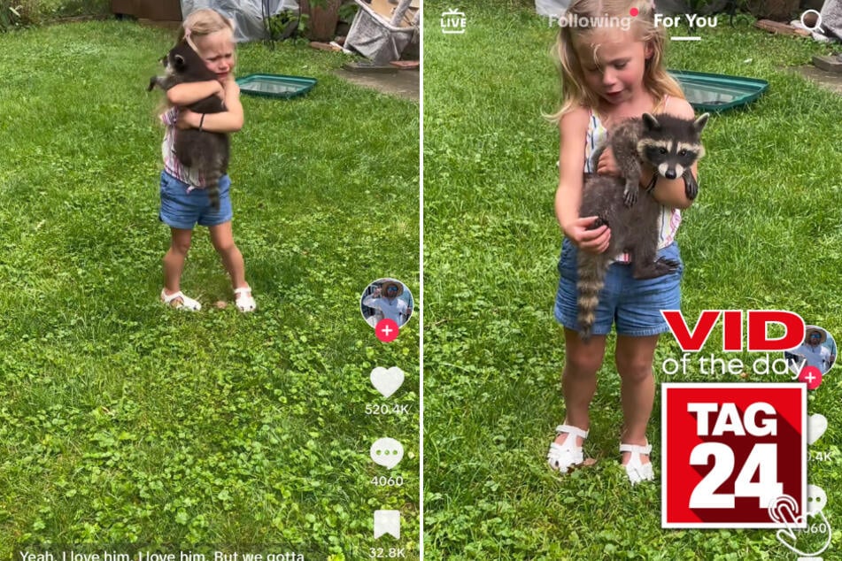 Today's Viral Video of the Day features an adorable little girl and her new best friend she doesn't want to let go of!