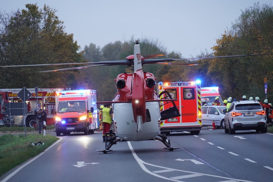 Auch Rettungshubschrauber waren vor Ort im Einsatz.