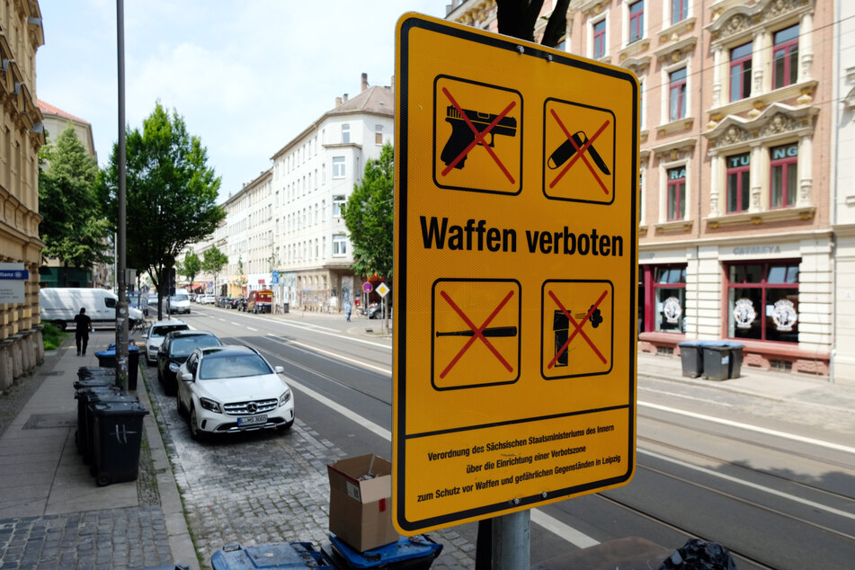 Sachsens einzige Waffenverbotszone wurde 2018 rund um die Leipziger Eisenbahnstraße errichtet. (Archivbild)