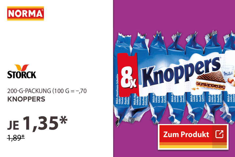 Knoppers für 1,35 Euro