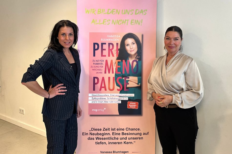 Autorin und Ex-Frühstücksfernsehen Moderatorin Vanessa Blumhagen (l.) klärte gemeinsam mit Allgemeinmedizinerin Dr. Susanne Esche-Belke über die Perimenopause auf.