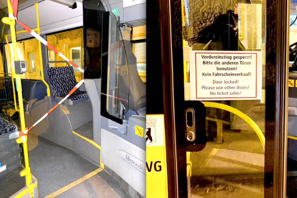 Ab Donnerstag dürfen Fahrgäste die vordere Bustür nicht mehr benutzen.
