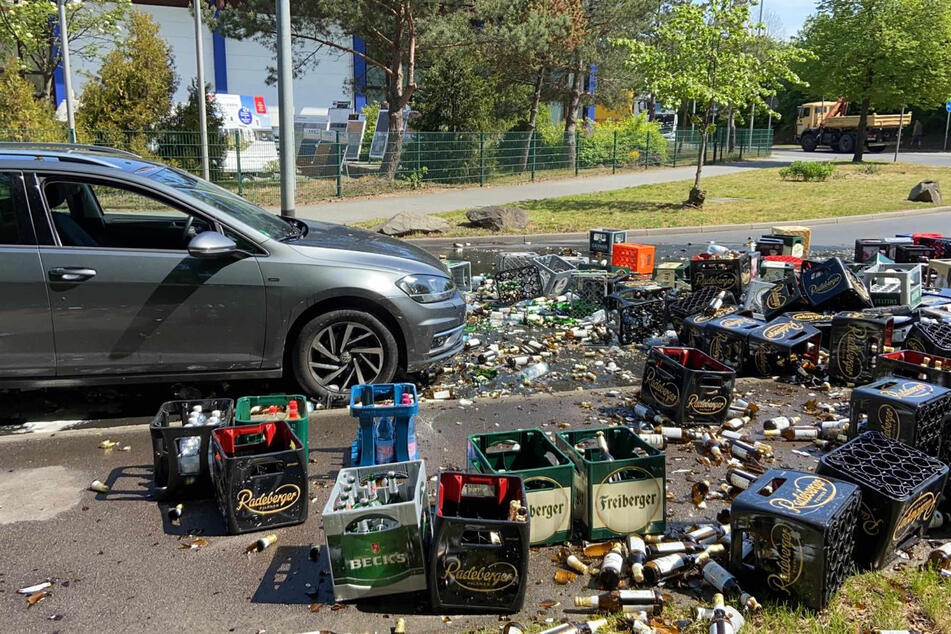 Der Fahrer des Wagens kam mit dem Schrecken davon.