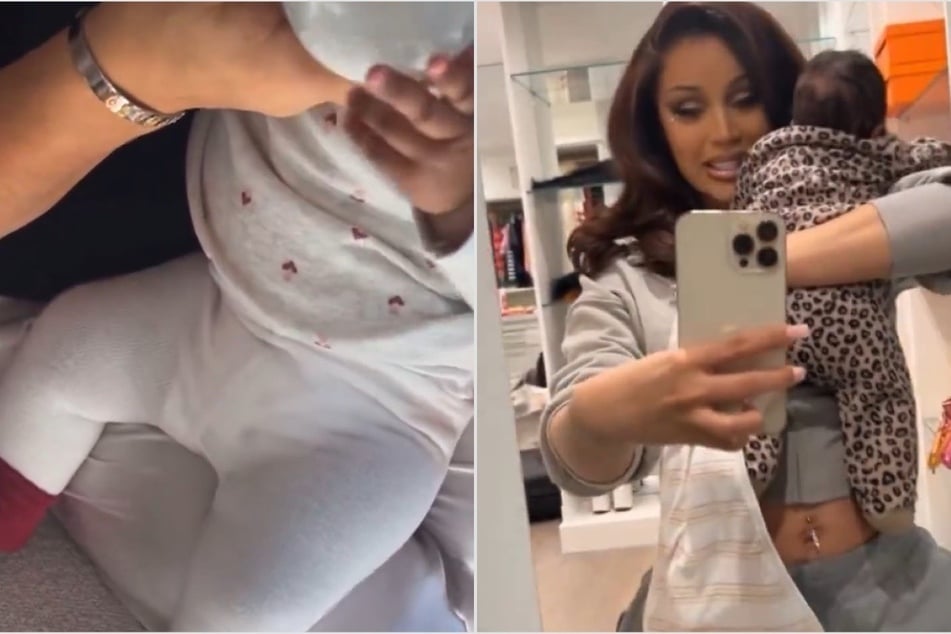 Cardi B gives rare peek at baby girl four months after birth: "Soooo big"