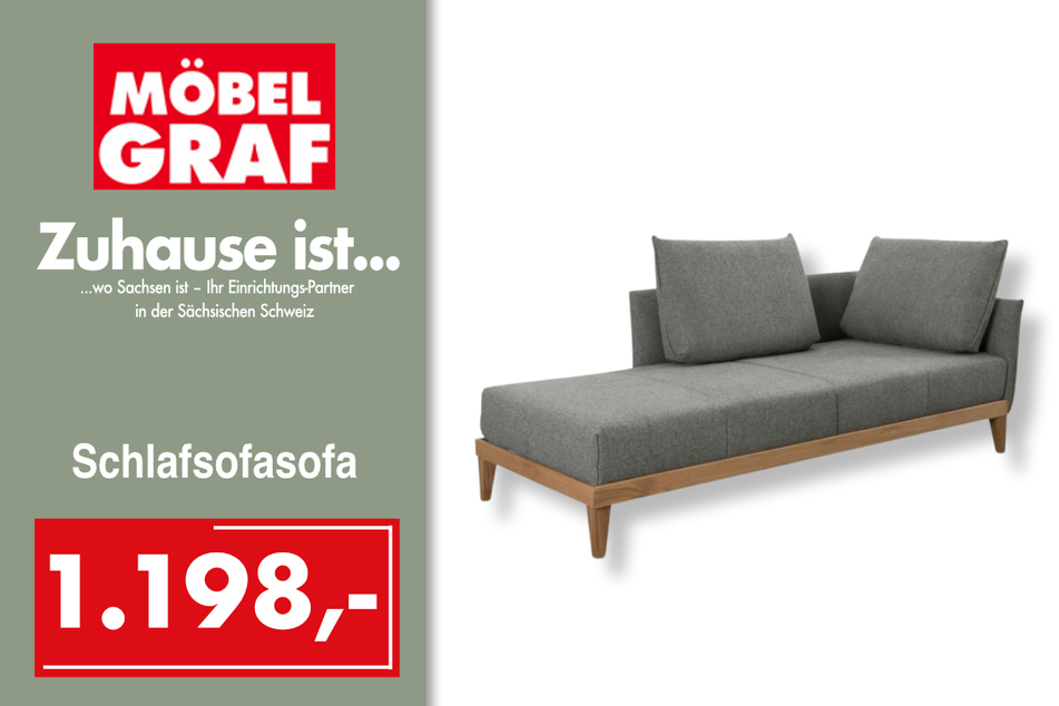 Das Schlafsofasofa Recamiere Isabella
für 1.198 Euro.