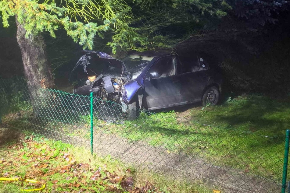 Der Skoda krachte mit voller Wucht gegen einen Baum. Zum Unfallzeitpunkt herrschte laut Polizei starker Nebel.
