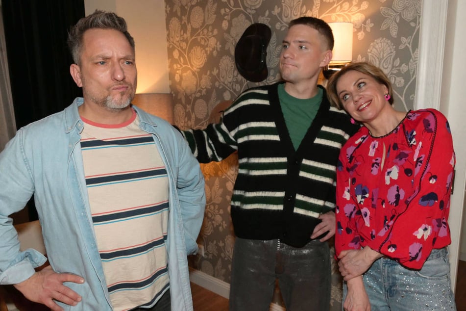 Yvonne, Michi (l.) und Moritz freuen sich auf ein idyllisches Osterfest im Kreise der Familie.