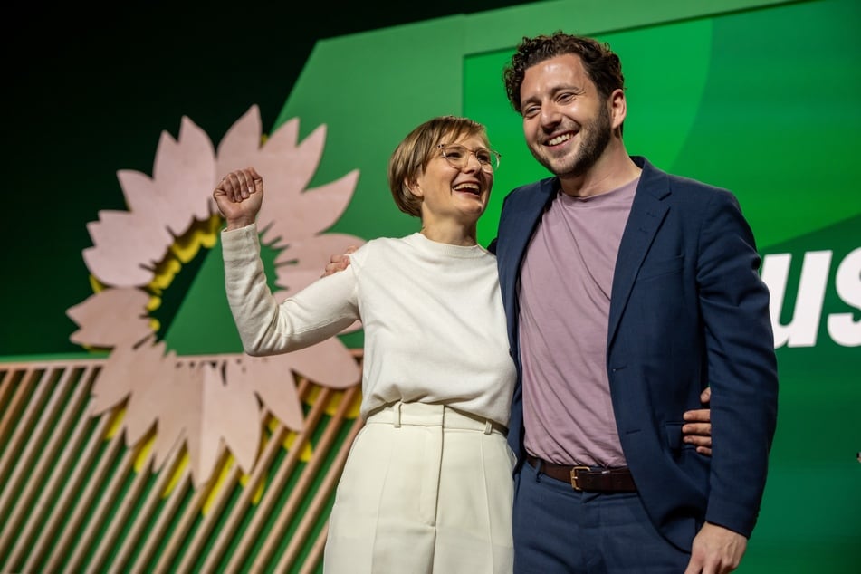 Die neuen Grünen-Vorsitzenden: Franziska Brantner (45, l.) und Felix Banaszak (35, r.)