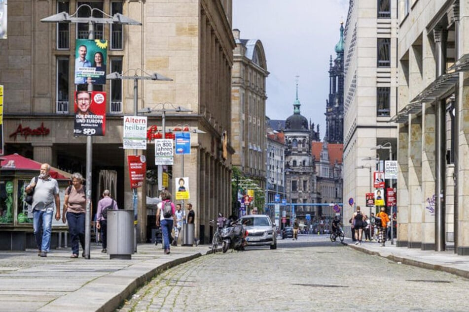 Dresden: Neuer "Verkehrsversuch": Innenstadt-Straße wird Radlerzone