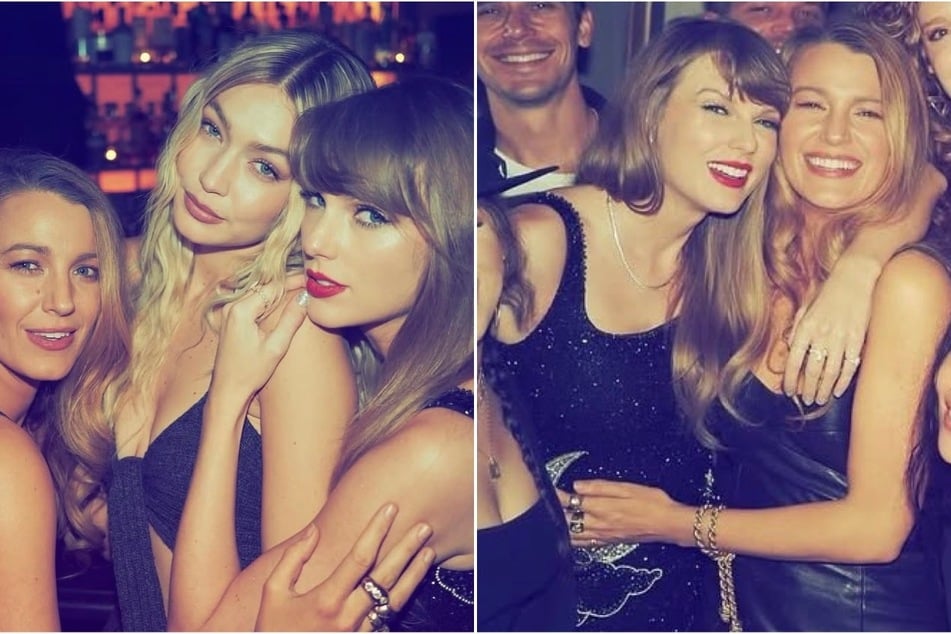 Taylor Swift's fiancé, Travis Kelce, apparently pushed the singer to confront Blake Lively (r) over their fractured friendship.