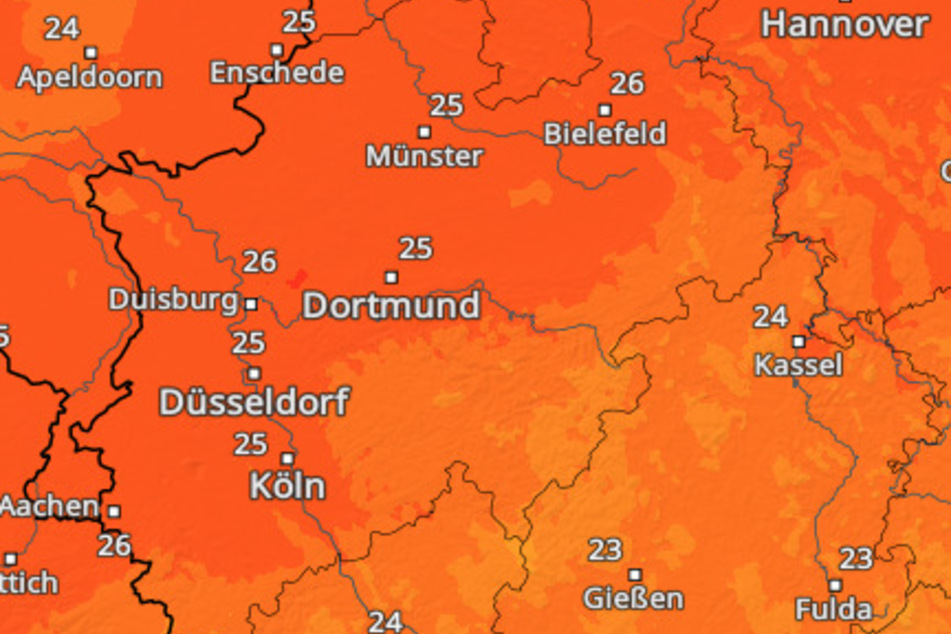 Am Dienstagmittag können sich die Menschen in Köln auf sonnige 25 Grad einstellen. Die Temperaturen klettern im weiteren Tagesverlauf sogar auf bis zu 29 Grad.