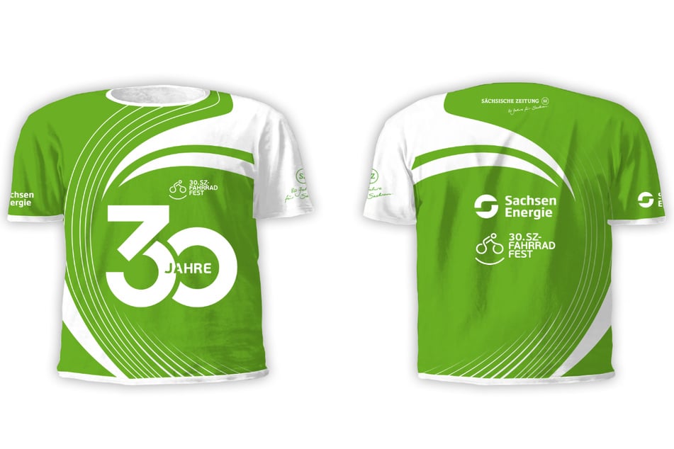 Alle Teilnehmer erhalten ein cooles Laufshirt im Design des 30. SZ-Fahrradfestes.