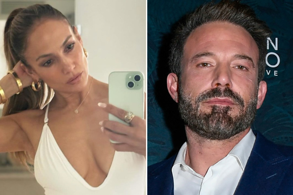 A source spilled that Jennifer Lopez (l.) and Ben Affleck use their children to relay messages to each other.