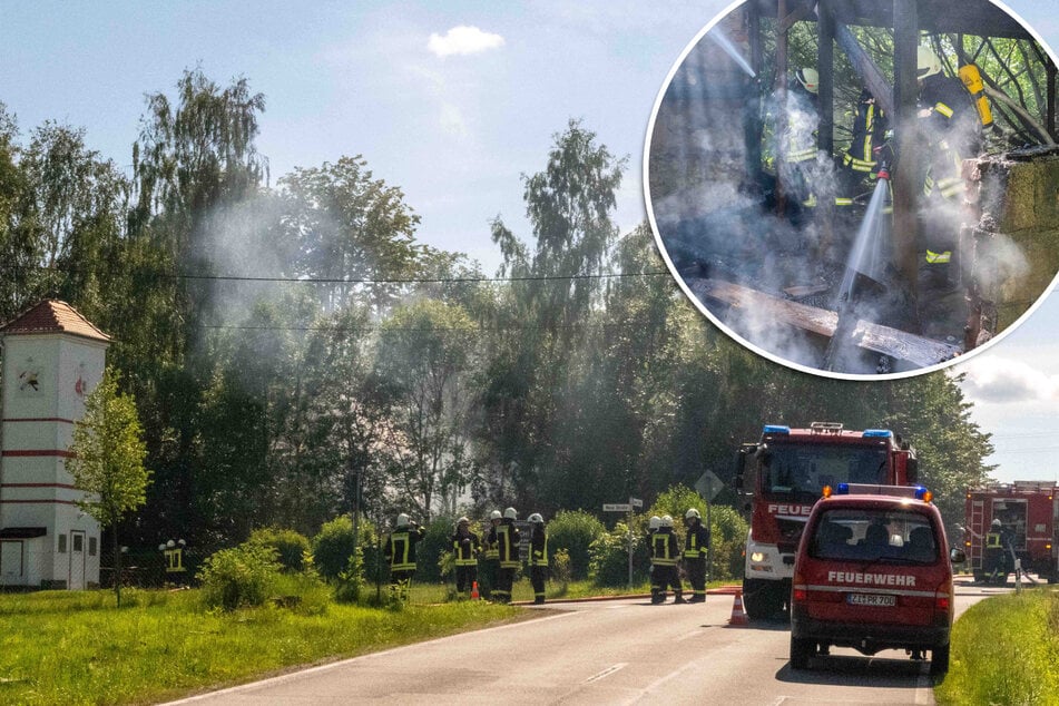 Kein weiter Weg zu den Flammen: Gebäude neben Ortsfeuerwehr brennt!