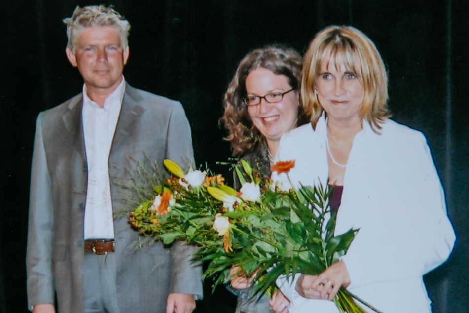 Zusammen mit Valentina Marcenaro (Mitte) gründete Heike Jack (r.) die Agentur "Kulturperlen". Ernst Dollwetzel moderierte 2005 die Start-up-Feier.