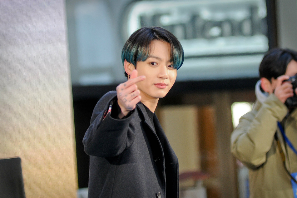 Jungkook of BTS at Rockefeller Plaza in New York City, February 2020.