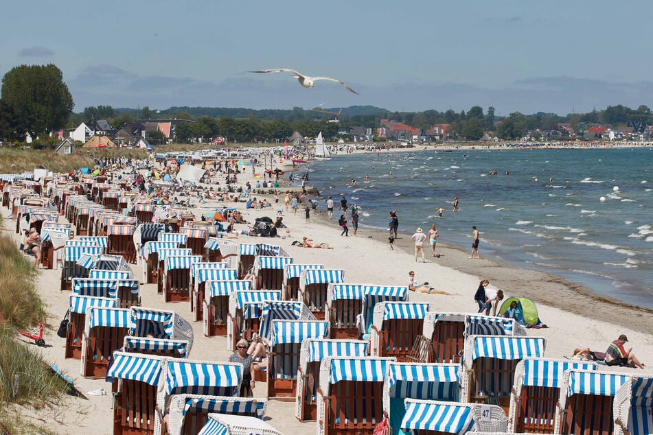 In Scharbeutz sind die Strandkörbe am Meer teurer als in der zweiten Reihe.