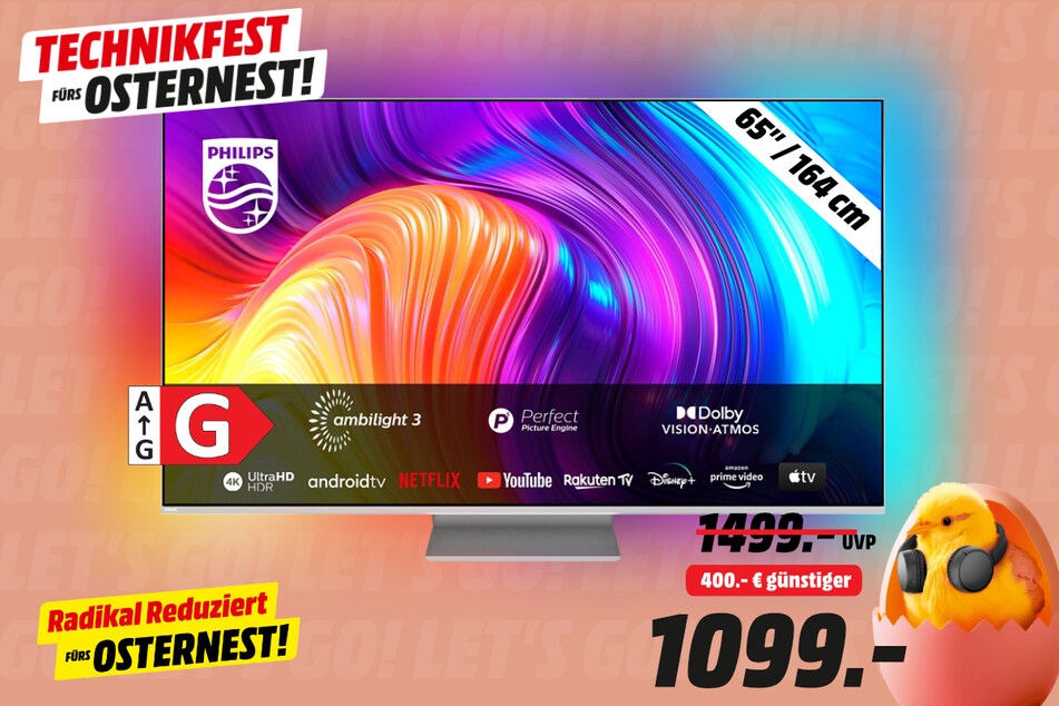 65-Zoll Philips-Fernseher für 1.099 statt 1.499 Euro.
