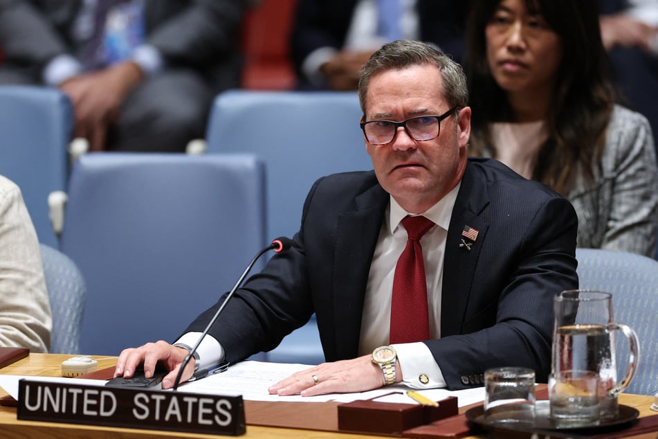 US Ambassador to the UN Mike Waltz speaks during a Security Council meeting on the "The situation in the Middle East, including the Palestinian question" in New York on September 23, 2025.
