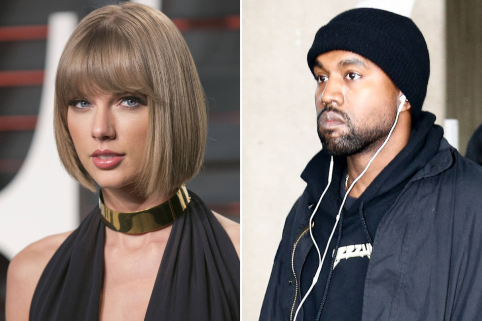 Taylor Swift (l.) and Kanye West’s (r.) past drama resurfaces as Ye unexpectedly follows her on Instagram.