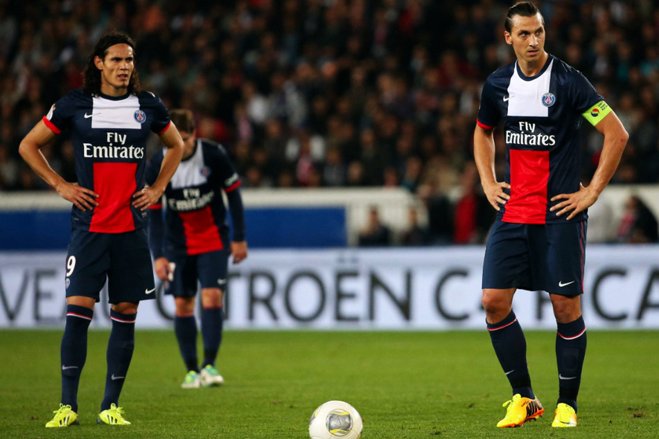 Was für ein Sturmduo! Edinson Cavani (35, l.) und Zlatan Ibrahimovic (40, r.) liefen 107-mal zusammen für Paris Saint-Germain auf.