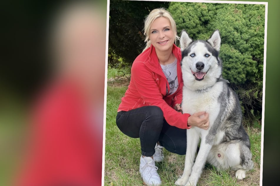 Moderatorin Uta Bresan (59) mit Malamute-Mischling Luca.