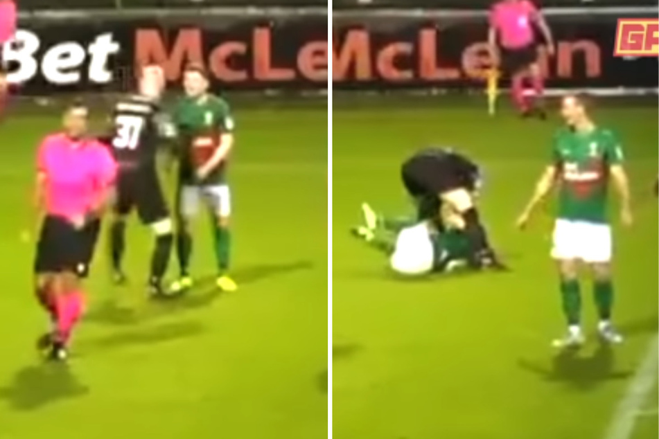 Keeper McCarey räumte seinen eigen Mitspieler um.