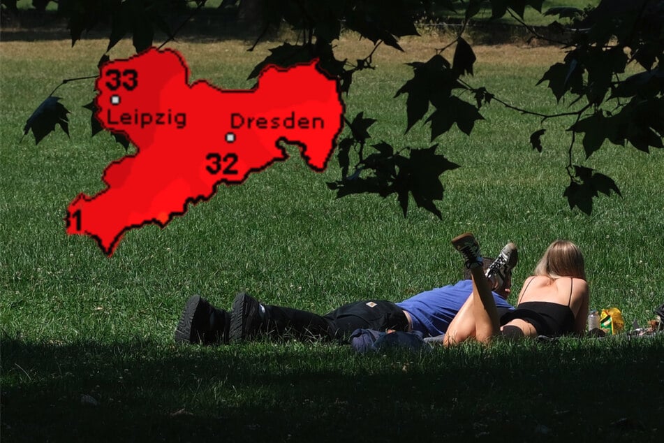 Die Temperaturen steigen am Samstag und Sonntag wieder an und laden dazu ein an den See zu fahren oder im Park zu entspannen, wie hier in Leipzig.
