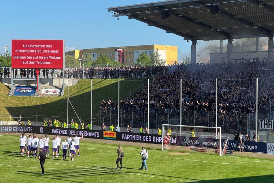 Erzgebirge Aue gewinnt das Sachsenpokal.