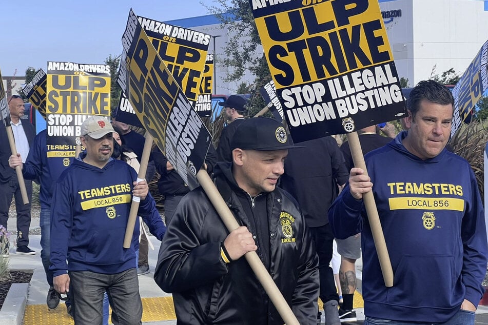 Amazon Teamsters are on strike at facilities across the country as workers demand the company engage in bargaining.