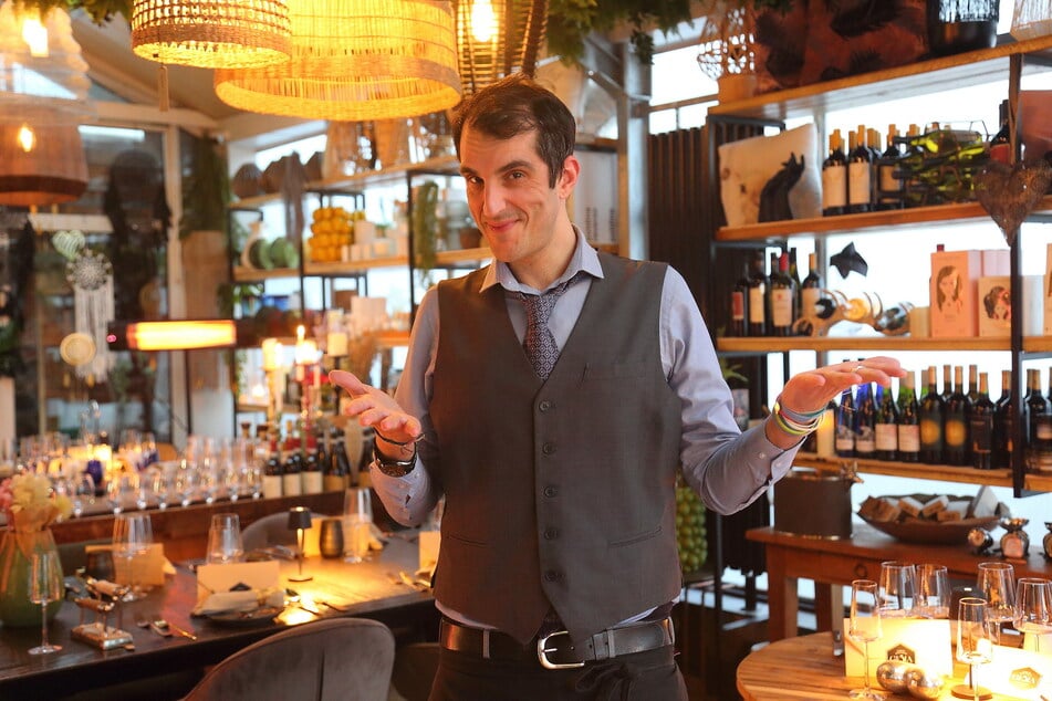 Gastgeber Gianfranco Santaguida (43) aus der Burrata-Manufaktur "Gioia" in Radebeul.