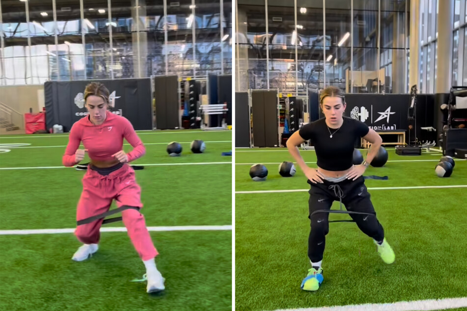 Hanna Cavinder took her cheerleading game to new heights when she joined forces with her sister Haley Cavinder for a viral and intense basketball comeback workout.