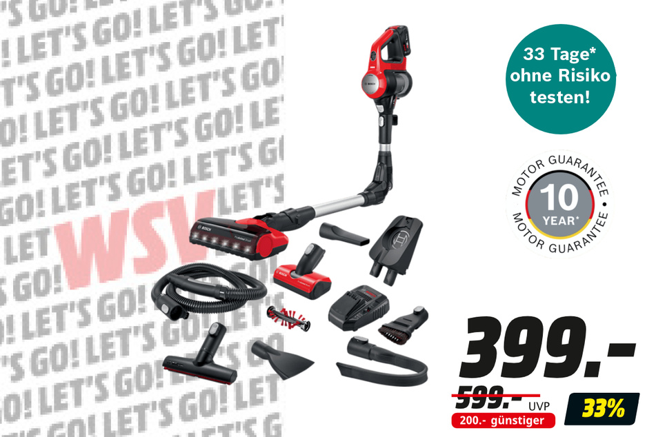 Bosch-Akkusauger für 399 statt 599 Euro.