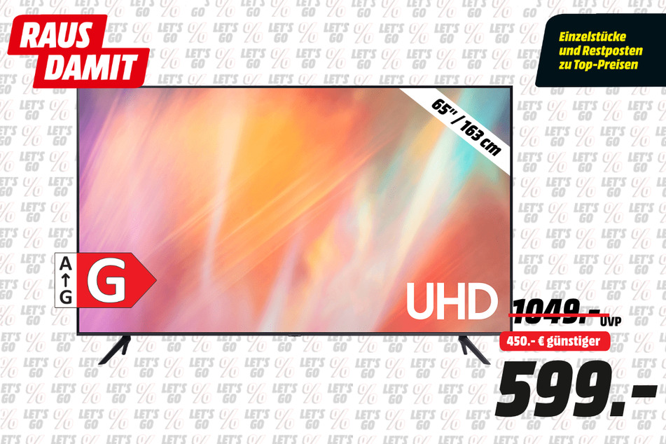 65-Zoll Samsung-Fernseher für 599 statt 1.049 Euro.
