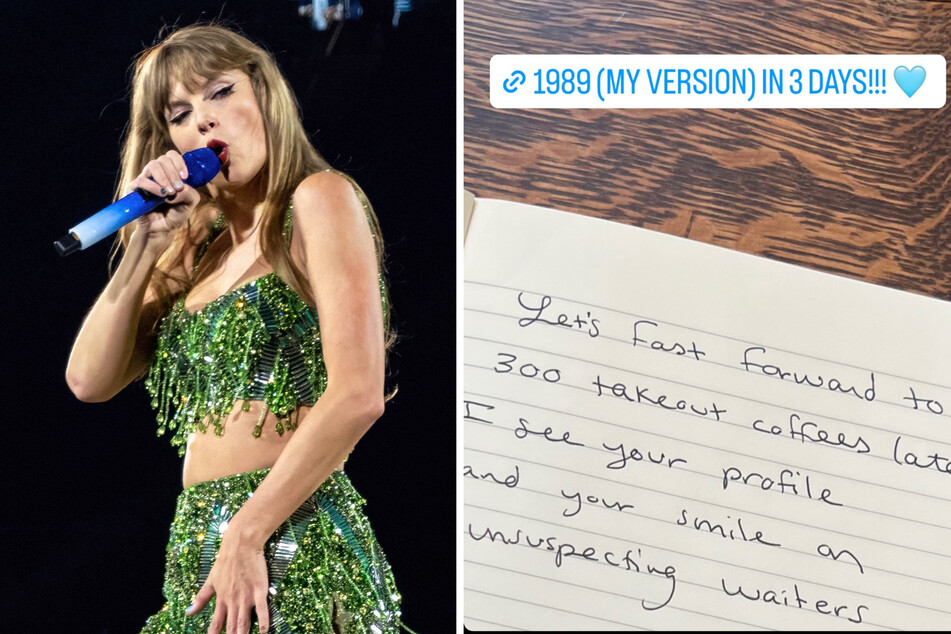 Taylor Swift revealed a portion of the lyrics from a new vault song on 1989 (Taylor's Version), which drops on Friday.