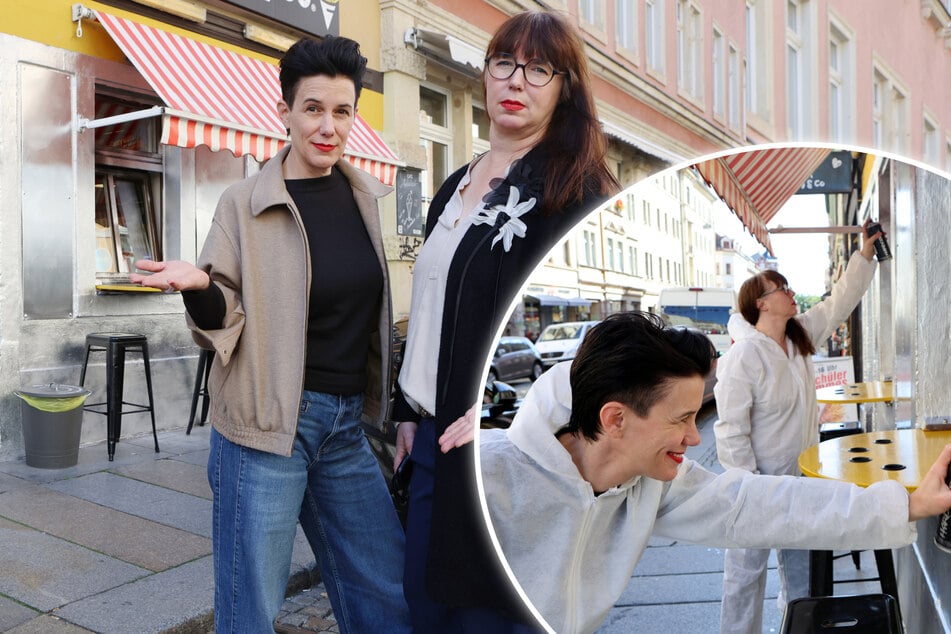 Dresden: Ungewöhnliche Aktion nach Farbanschlag: "Curry & Co." versilbert