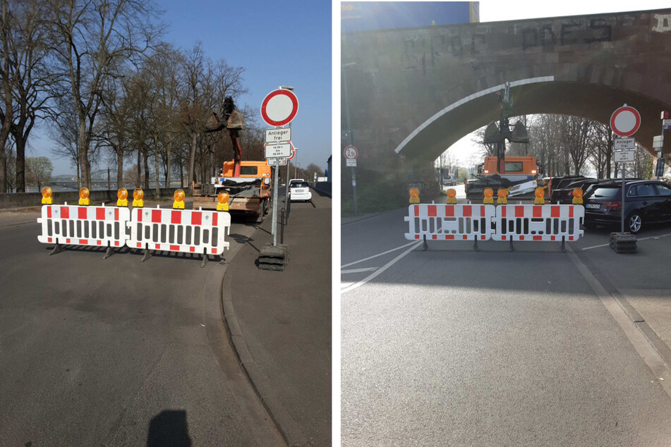Nach wiederholten Treffen von hunderten Menschen trotz geltender Corona-Schutzverordnung hat die Stadt Köln den Durchfahrtsverkehr an der Alfred-Schütte-Allee in Poll gesperrt.