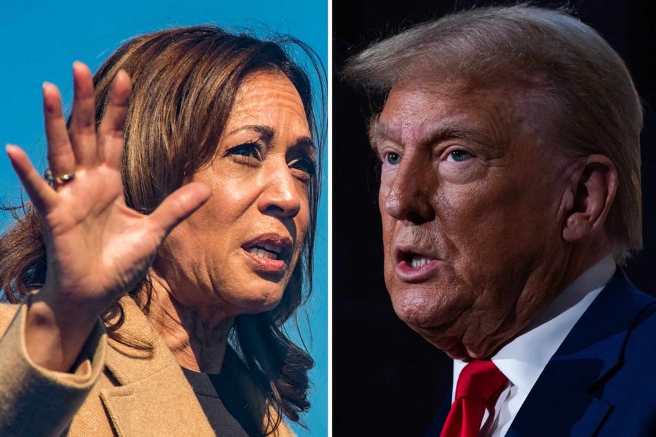 The US presidential race remains neck-and-neck according to polls released Sunday, two days before Donald Trump (r.) and Kamala Harris (l.) hold their first – and potentially only – televised debate.