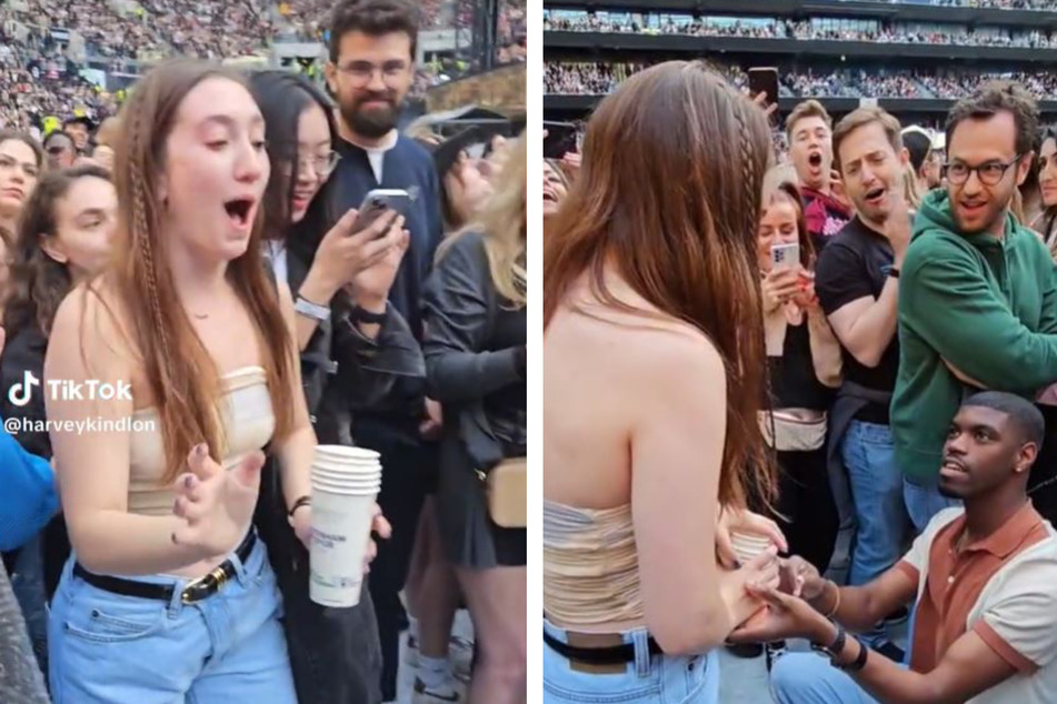 The fan went down on his knee in an awkward proposal at Beyoncé's London concert.