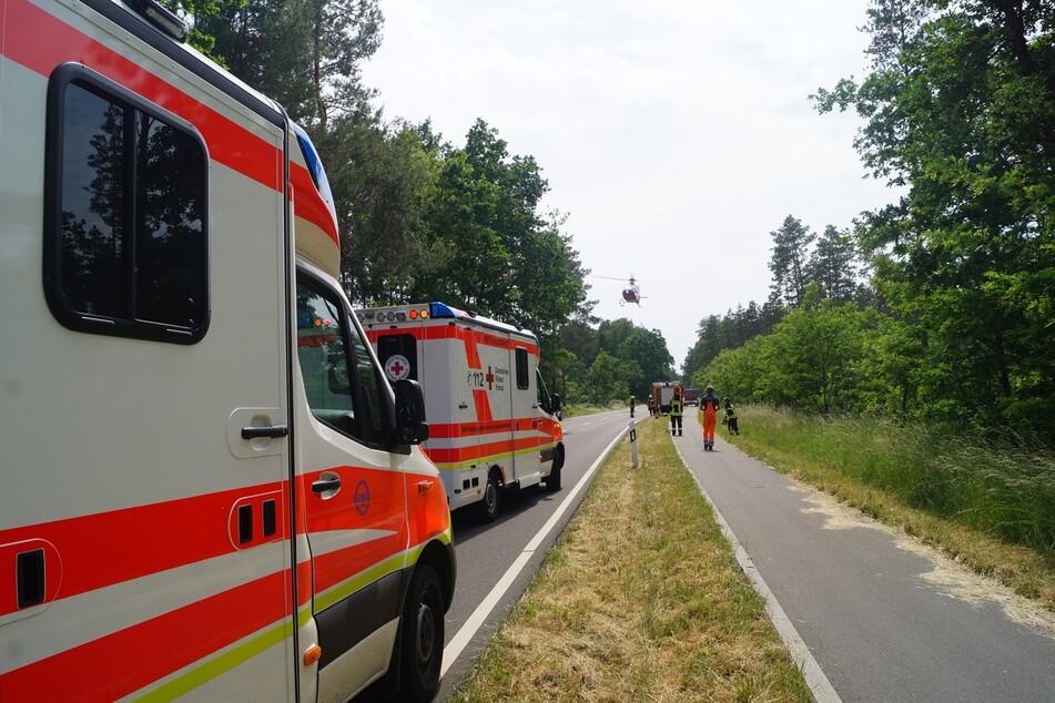 Mehrere Rettungskräfte und auch ein Hubschrauber waren am Dienstag im Einsatz,