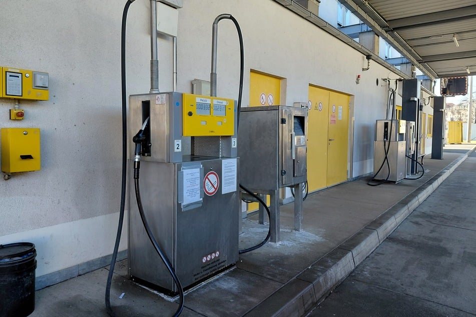 Eine von zwei DVB-Tankstellen in Dresden, an denen bislang auch Privatleute zapfen konnten.