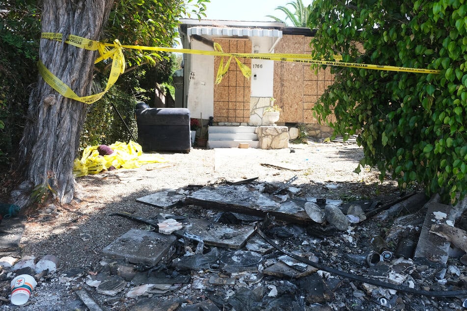 The damage at Lynne Mishele's house in Los Angeles was severe, as shown in new photos of Anne Heche's car crash aftermath.