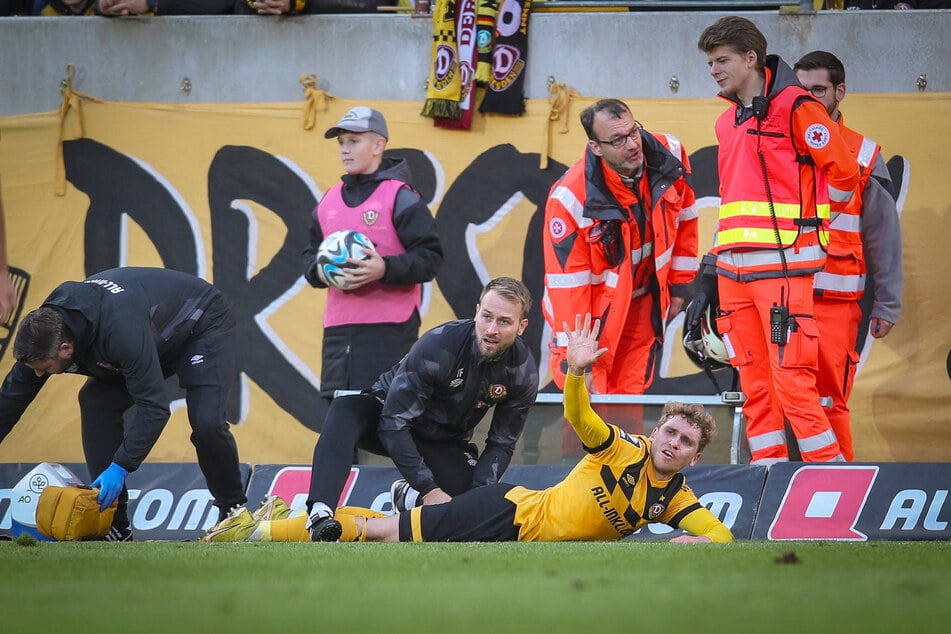Wenn sich Luca Herrmann (am Boden) verletzt, dann hält das Dynamoland den Atem an.