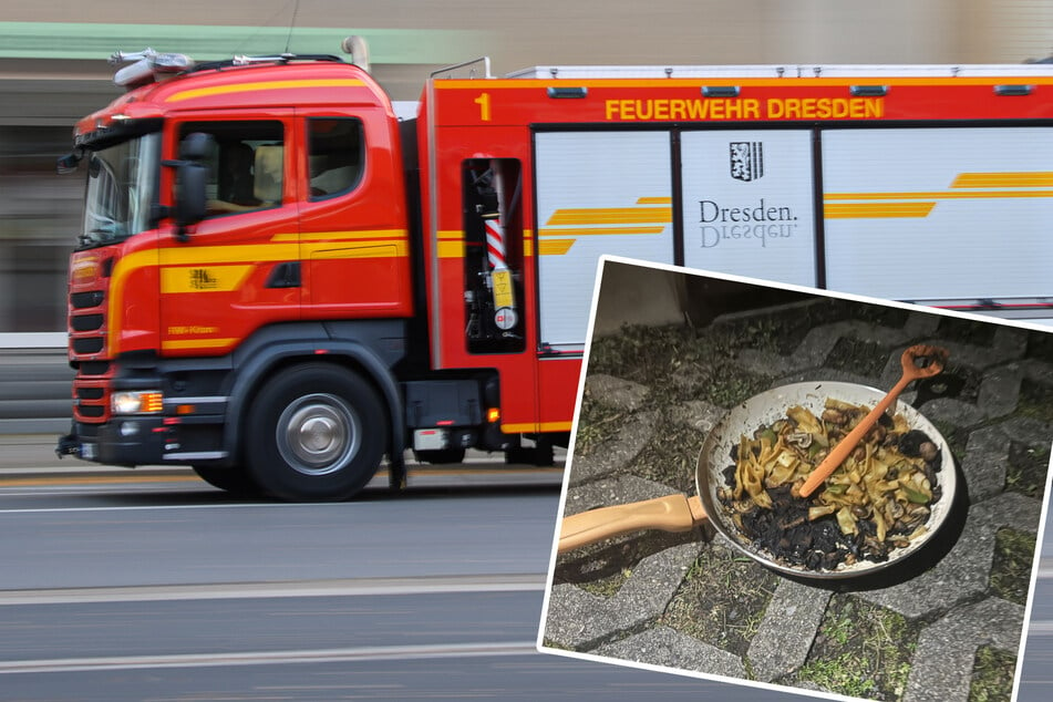 Dresden: Rauchmelder-Doppeleinsatz! Dresdner Feuerwehr holt Essen vom Herd