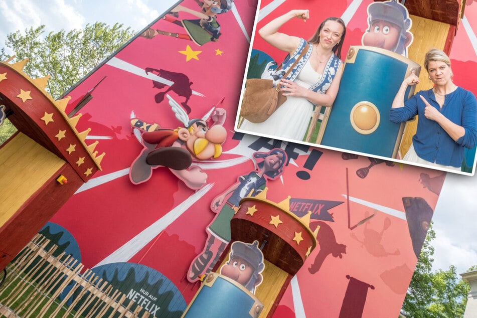 Leipzig: Riesen-Asterix-Bildnis schmückt plötzlich Gebäude: Was ist da auf der Karli los?